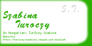 szabina turoczy business card